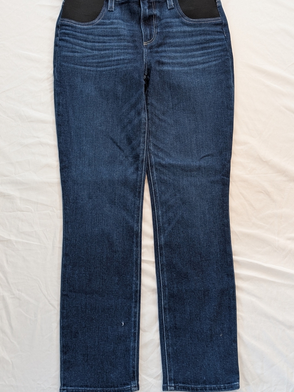 PAIGE Dark Blue Straight-Leg Maternity Jeans Size 26 NWOT